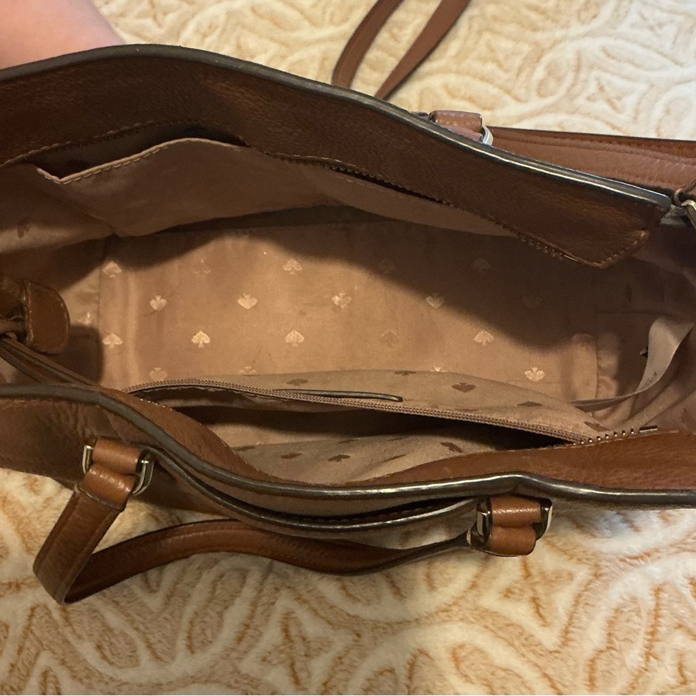 Kate Spade Brown Pebbled Leather Satchel Crossbody Tote - Picture 5 of 5
